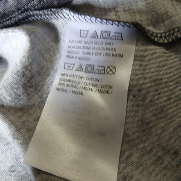 Logo Lori Goldstein Size M Grey & Blue Heathered Tunic Tank Swing Top - Picture 7 of 8